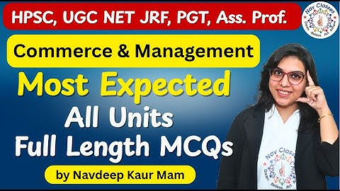 UGC NET JRF Commerce 2025 | All Units Full-Length MCQs | Complete Practice by Navdeep Kaur Mam