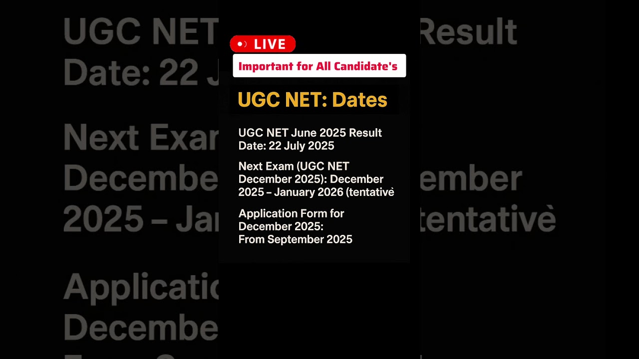 Ugc net 2025 Result Date & Next Exam Date Dec 2025 Form Fill up 