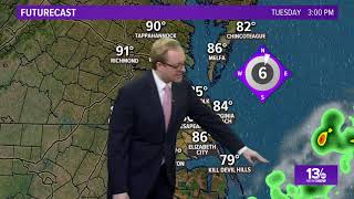Virginian Pilot Weather on July 9