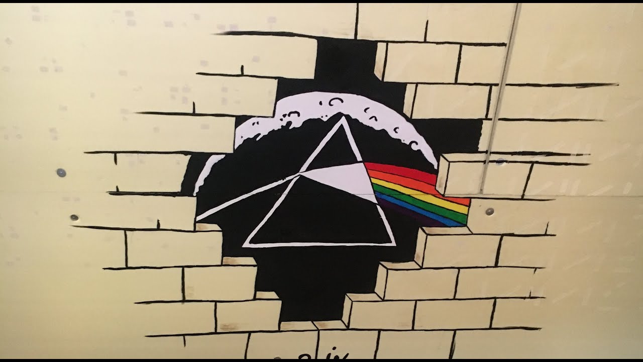 I PAINTED PINK FLOYD ART ON MY WALL - YouTube