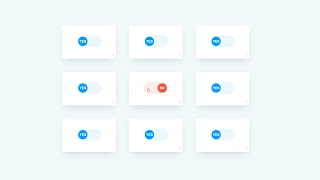 Nine toggle CSS buttons