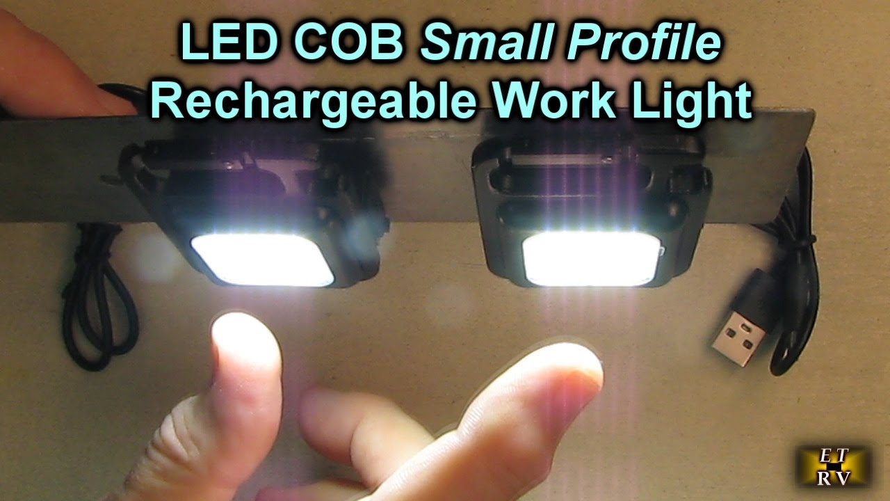 REVIEW LED COB Rechargeable Work Light IPX-4 Carabiner, Hanging Bracket, Magnet, Bottle Opener,Stand