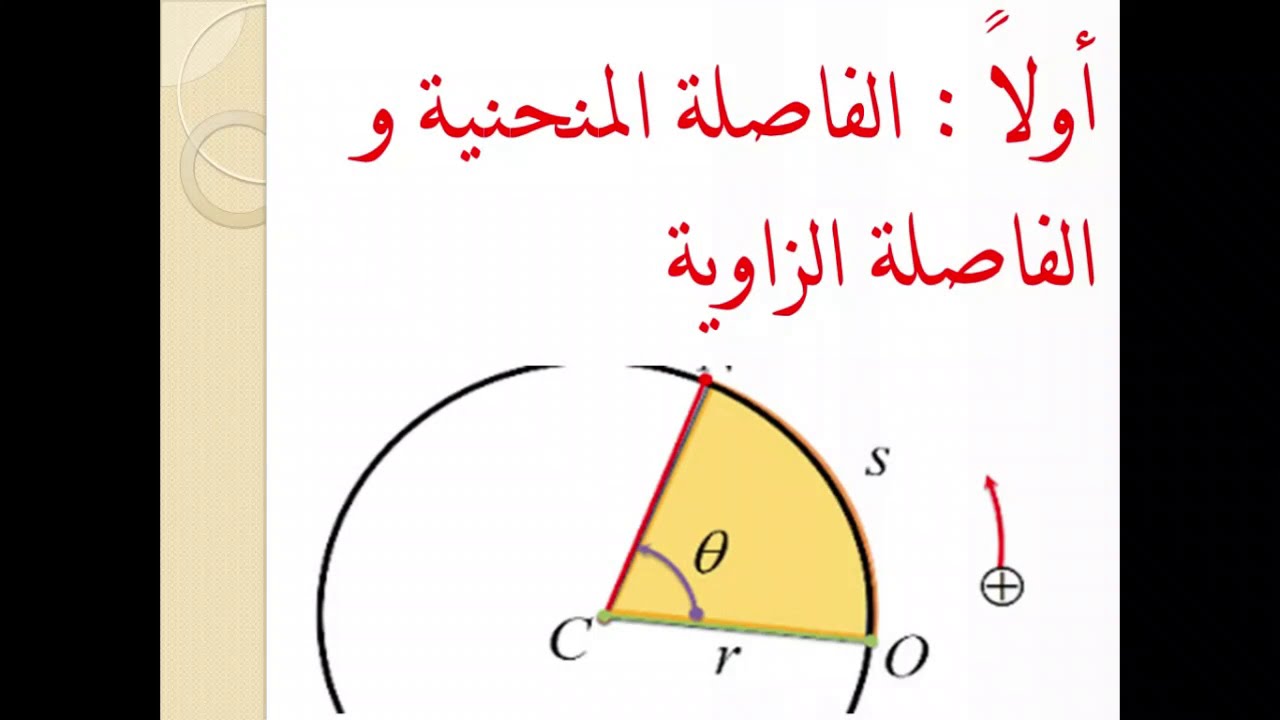 الحركة الدائرية المنتظمة الجزء الأول