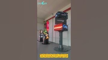360 rotating led signage poles