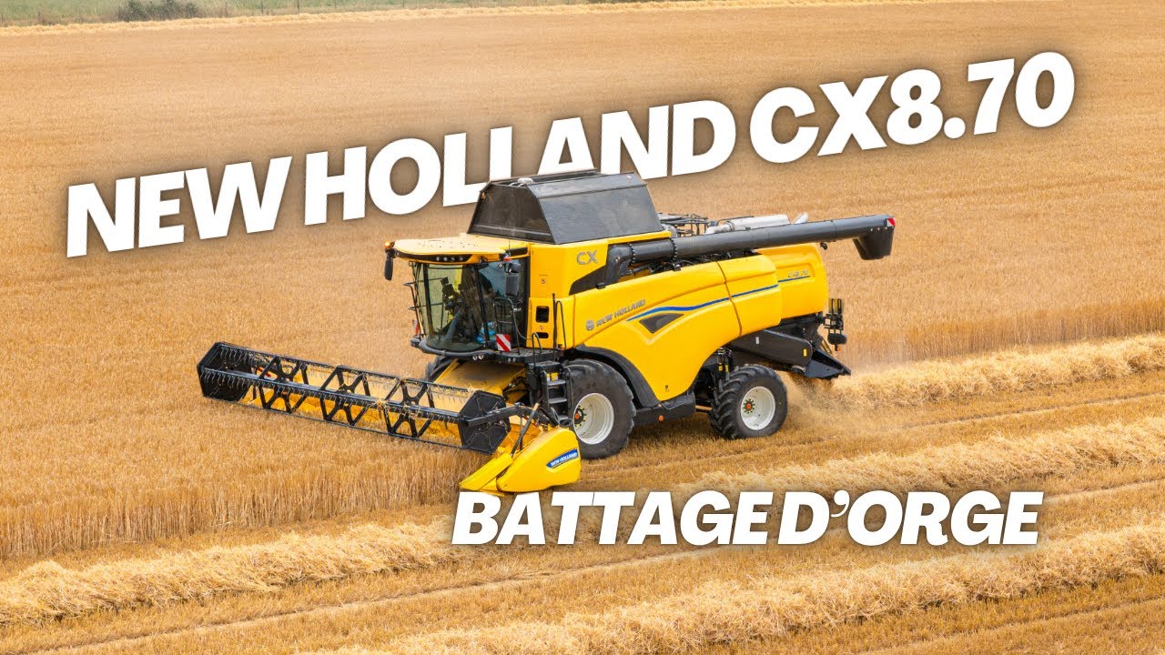 Début des battages d’orge avec cette NEW HOLLAND CX8.70 de l’ETA Provost Lairie 🌾
