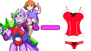 Roxanne Wolf x Gregory - ALL Clothes = | FNAF animation ranny