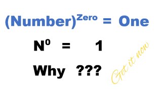 Number to the Power of Zero | Zeroth Power | Zeroth Exponent