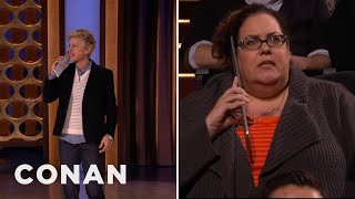 Ellen DeGeneres Surprises Conan's Audience  - CONAN on TBS