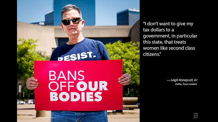 Dallas, TX resident Leigh Honeycutt on abortion rights as she attends a protest