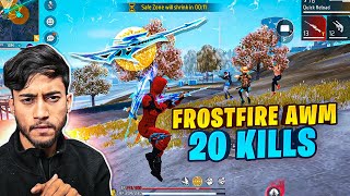 New AWM🔥 Frostfire Hyperbook SOLO VS SQUAD 20 Kills Gameplay - Free Fire Max