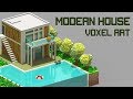 Modern House - Voxel Art