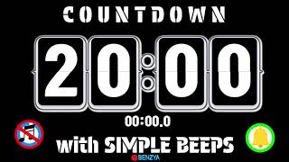 flip clock 20 minute countdown timer  alarm🔔with simple beeps by benzya 842 views 3 weeks ago 20 minutes