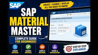 SAP Material Master Tutorial for Beginners part 2