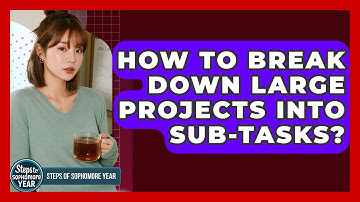 How To Break Down Large Projects Into Sub-tasks? - Steps to Sophomore Year