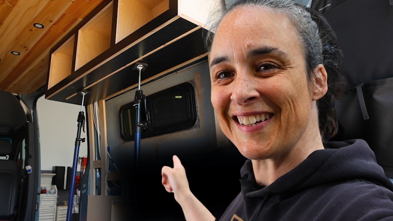 I WAS WORRY IT WOULDN'T WORK | My first upper cabinet | DIY van build