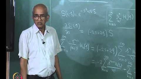 Mod-03 Lec-19 Harmonic Oscillator - Generating function