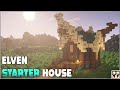 Minecraft 1.16 Tutorial - Elven Starter House  | How to build |