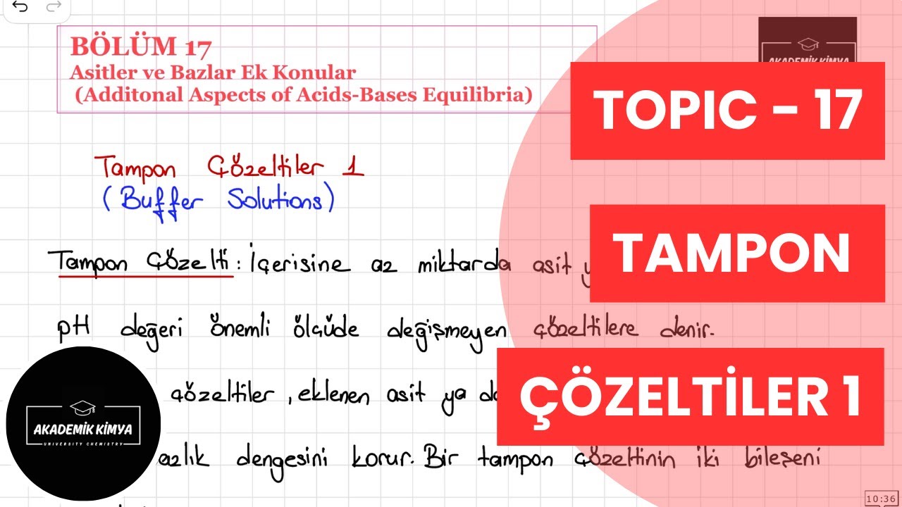 Tampon Çözeltiler 1 - Buffer Solutions 1