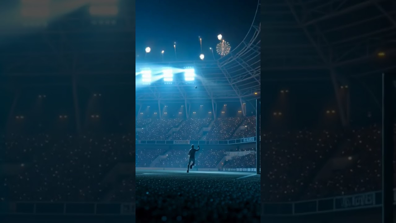 Insane football stadium with 4k camera angle 