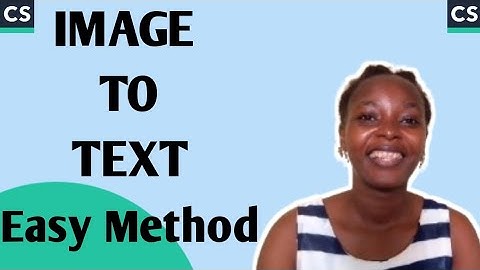 How to Convert Image to text using Cam Scanner