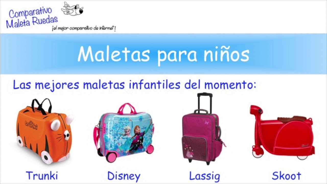 Cuál es la mejor maleta infantil? Comparativo de Maleta-Ruedas.com - YouTube