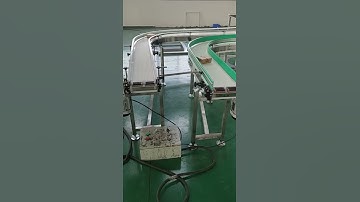 90 degree turning modular belt conveyor testing in MAXSEN conveyor factory