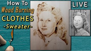 Pyrography: Wood Burning a Portrait 2021 // How to wood burn Clothes - a Sweater