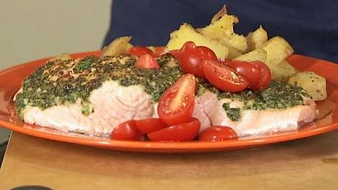Basil Pesto Topped Salmon - America's Heartland: F...