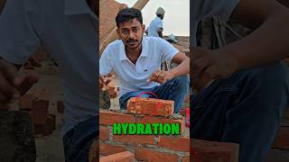 दीवार को पानी से तरी करना क्यों जरूरी है!🧱🚿😲#viralvideo #science