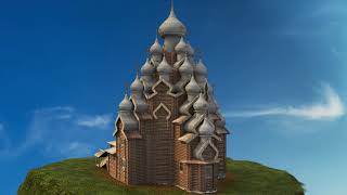 Аnimated 3D Model Of Church In Kiji