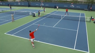 live us open tennis 2017 juan martin del potro and grigor dimitrov practice