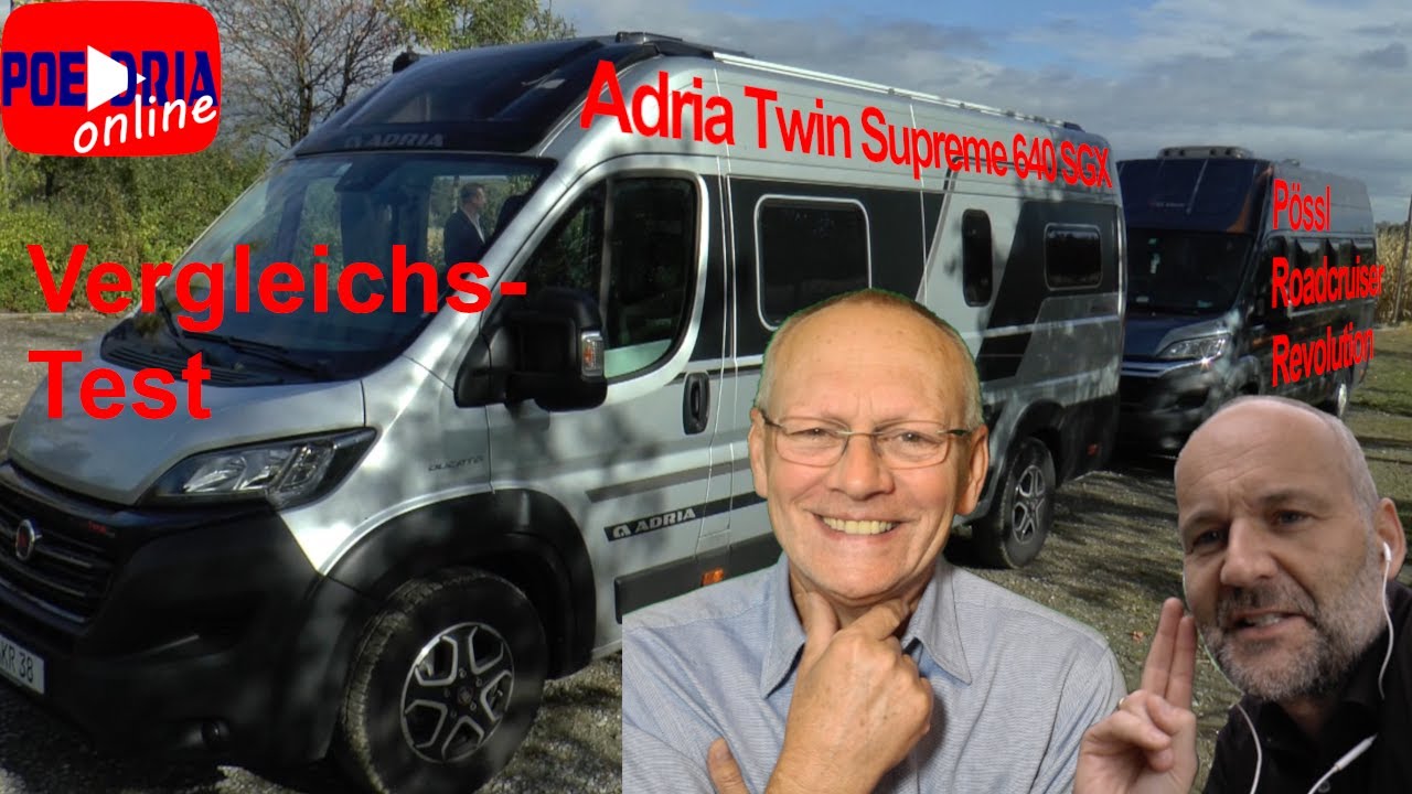 Vergleich der Hubbett-Kastenwagen: Adria 640 SGX gegen Pössl Revolution
