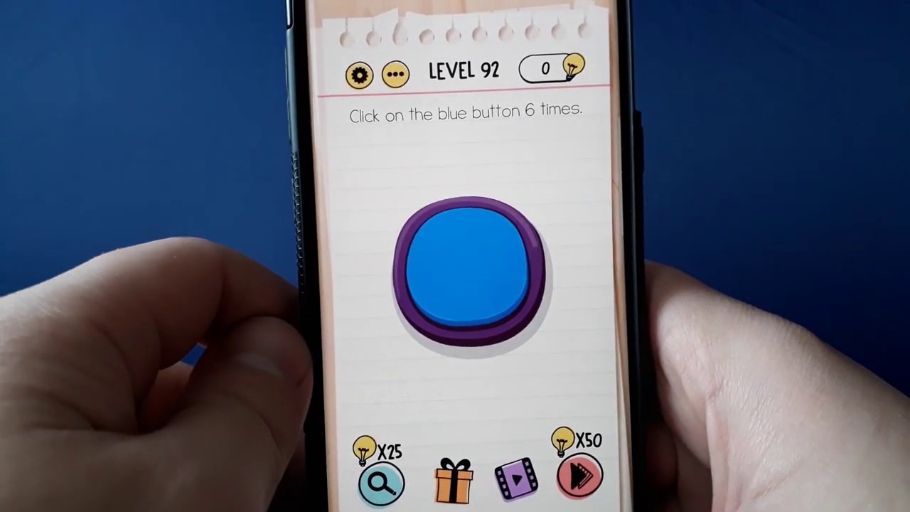 Brain Test Click on the blue button 6 times YouTube