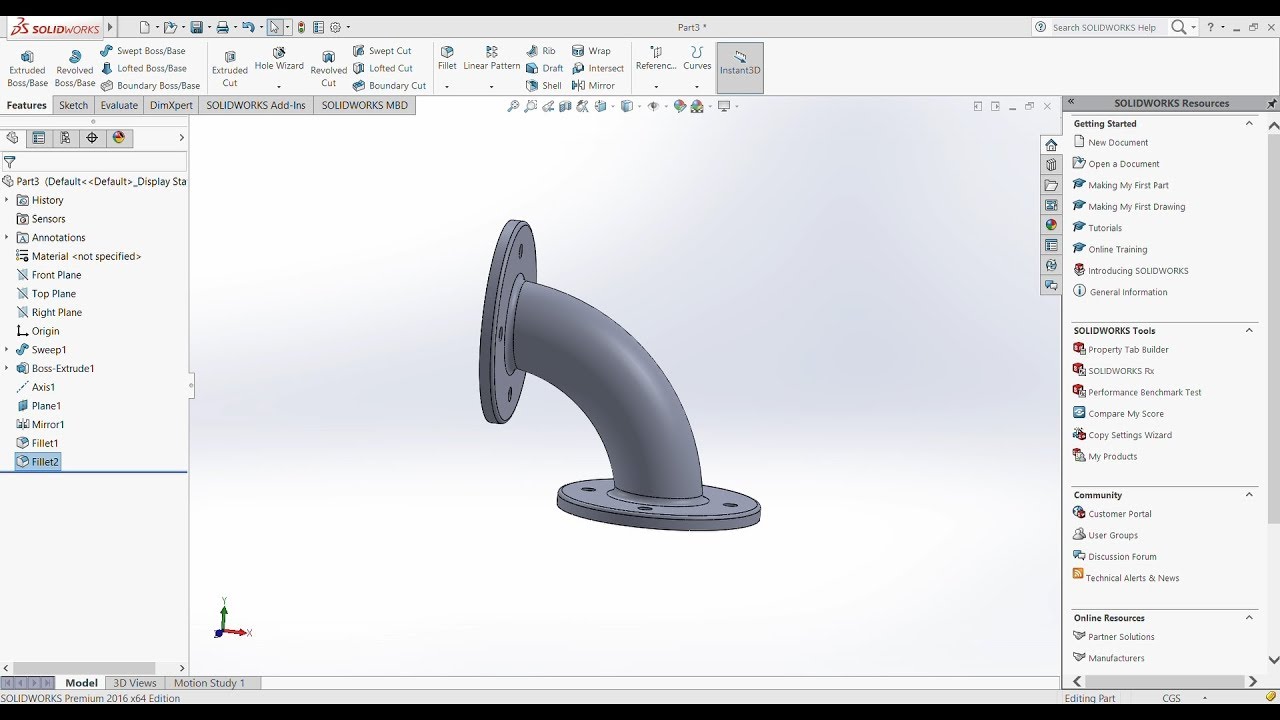 Creating a transition pipe using solidworks YouTube