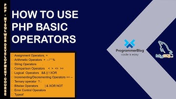 How to use operators in php | PHP MySQL Tutorial