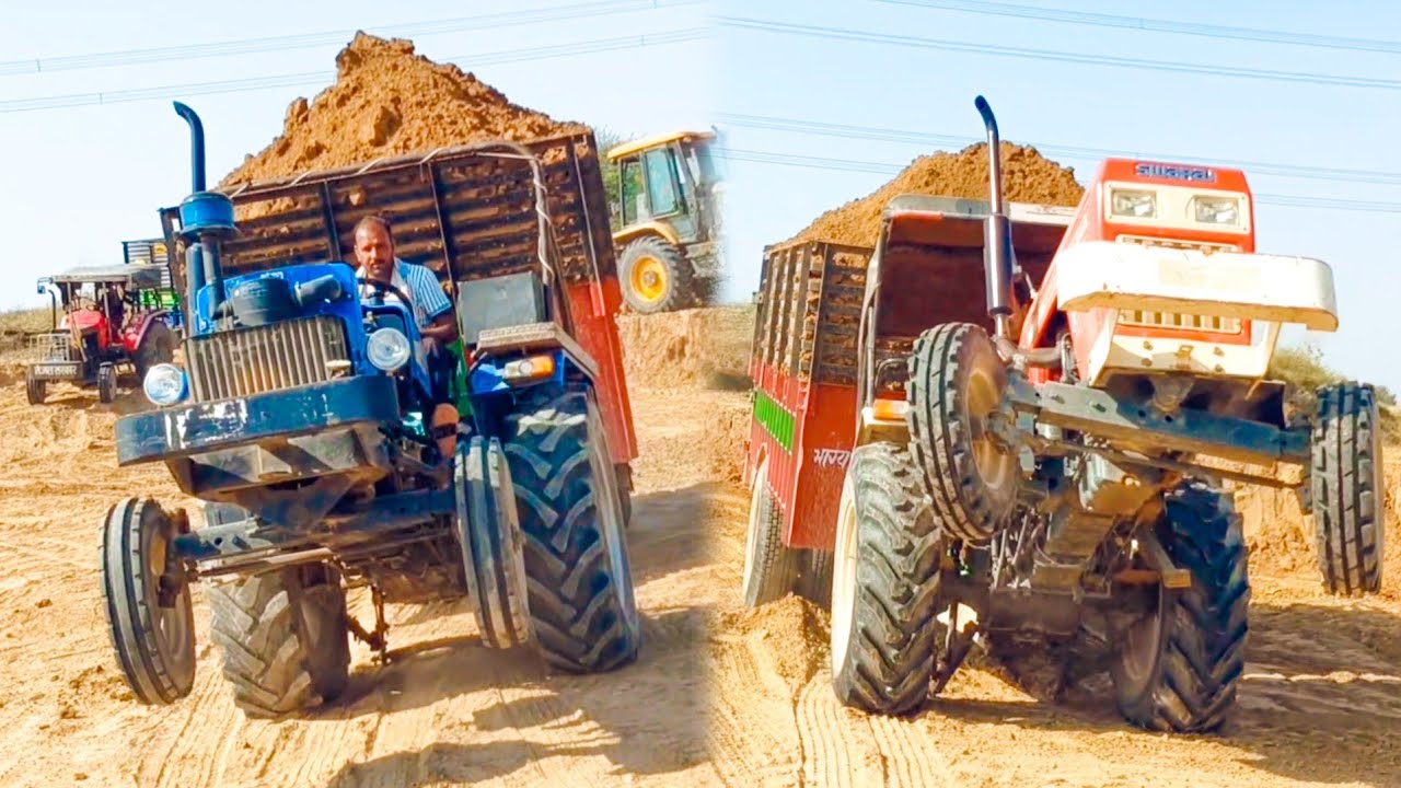 दोनों में कौनसा पसन्द है आपको स्वराज या सोनालिका | Swaraj 855 vs Sonalika tractor trolley video