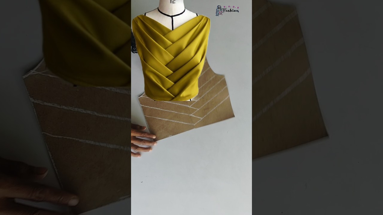 ✨ Criss-Cross Draped Patternya Making Guide ✨ Wrap Style Pleated Blouse Pattern