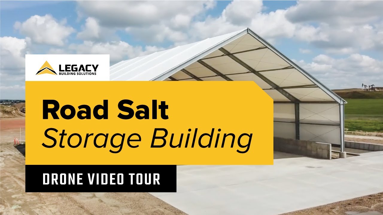 See This Road Salt Storage Building in North Dakota - Drone Video Tour