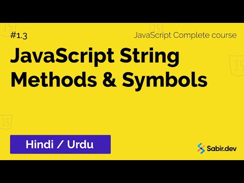 1.3 JavaScript String Methods Symbols in Urdu/Hindi