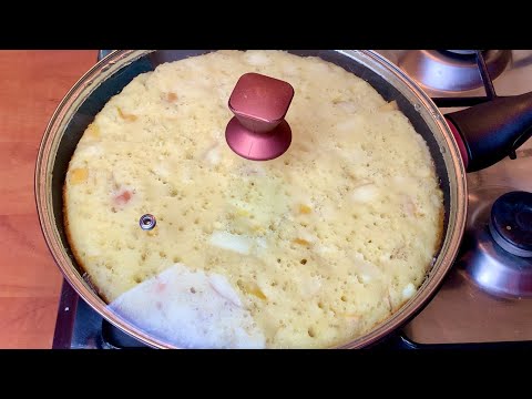 За 5 минут ЯБЛОЧНЫЙ ПИРОГ на сковороде, который тает во рту! Быстрый и Вкусный Завтрак!