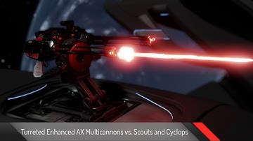 Turreted Enhanced AX Multicannons vs. Scouts and Cyclops | Raw Footage | Elite Dangerous: Odyssey