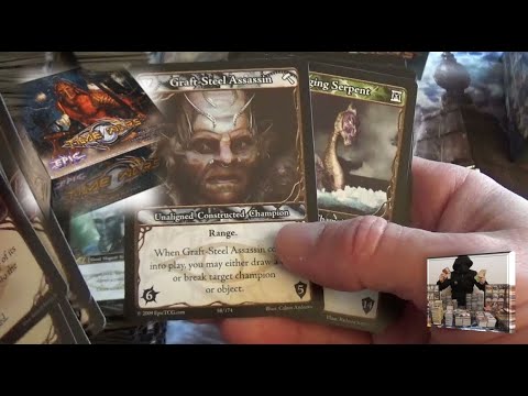 Opening of 2 boxes of 24 Time Wars boosters from the Epic Trading card game!