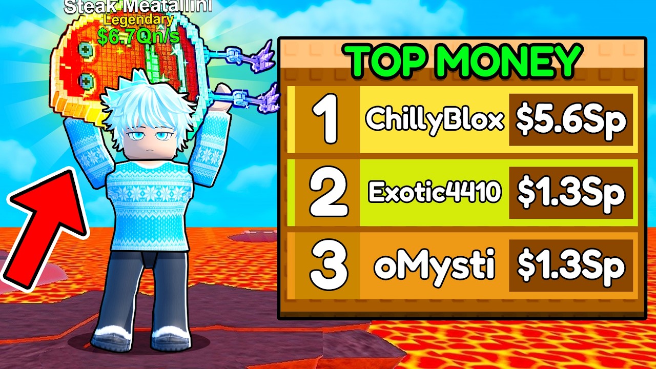 Starting Over as NOOB with LEADERBOARD Brainrots in Survive Lava for Brainrots!