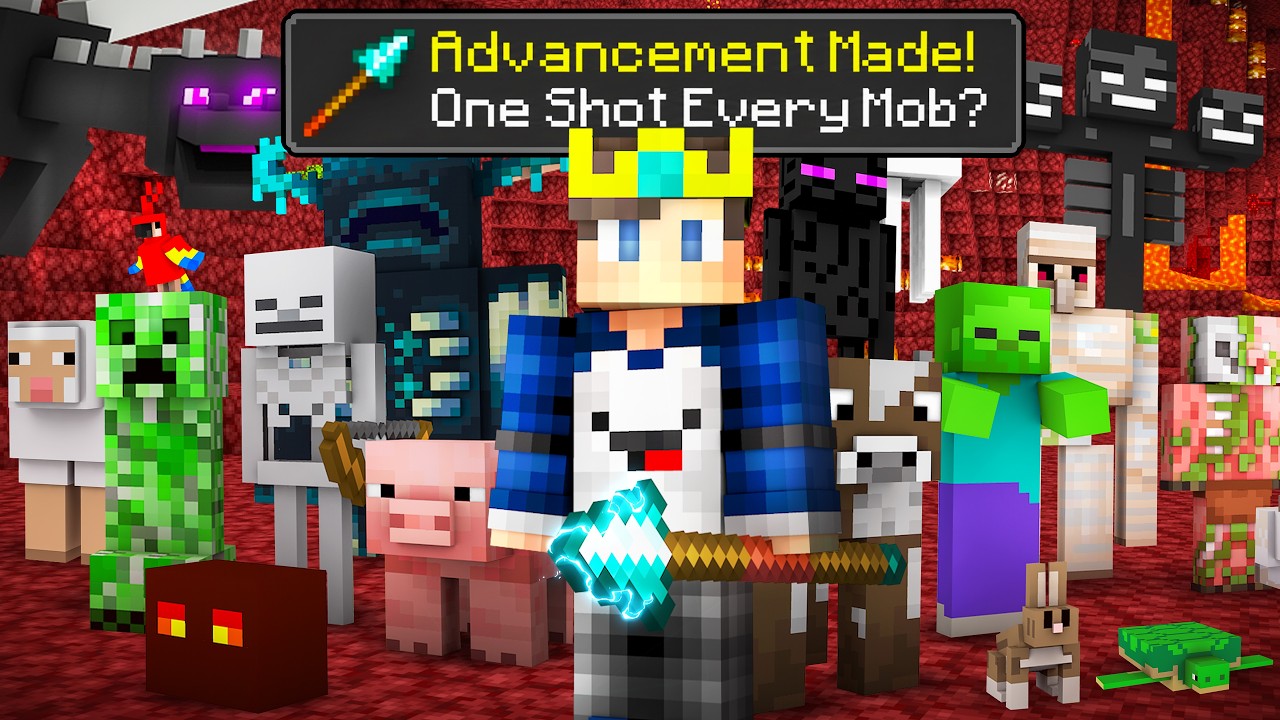 I Killed Every Mob with THE SPEAR in Minecraft Hardcore...