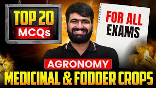 Day 10  | Medicinal and Fodder Crops Top 20 MCQs | ICAR JRF Agronomy by IARI WALA