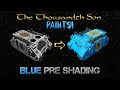 Warhammer painting tutorial - Blue Pre Shading on a Space Marine Rhino