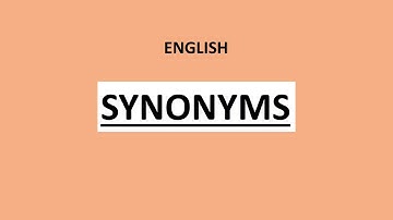 English synonyms. Useful for IEO. International English Olympiad exam.