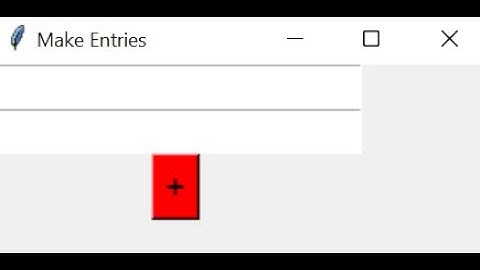 Creating multiple entries in Python tkinter window| Graphical user interface