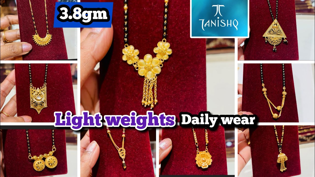 3.8gm🤩 Light weight❤️✨ stylish gold mangalsutra designs from Tanishq | Daily wear Mangalsutra design