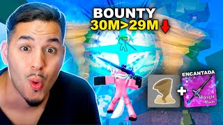 DESCI os 30M de BOUNTY com a MIDNIGHT BLADE e SAND *melhor combo* Blox Fruits 🔥